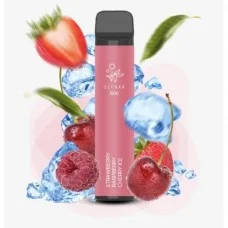 Одноразовая электронная сигарета Elf Bar Strawberry Raspberry Cherry Ice (Клубника Малина Вишня Лед) (1500 Затяжек)